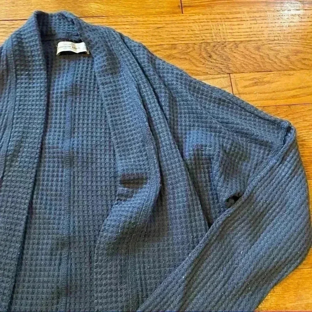 Abercrombie & Fitch waffle thermal cardigan women long sleeve blue - Picture 6 of 8